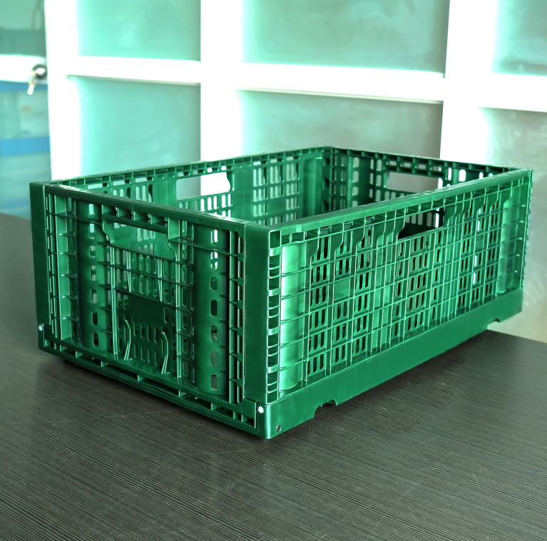 NEW item 600x400x230 mm collapsible type plastic folding crates for fruit and vegetable