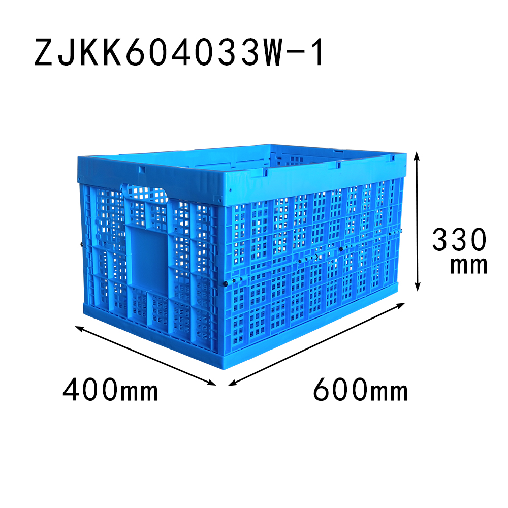 ZJKK604033W-1 fruit and vegetable use PP material vented type plastic collapsible  crate