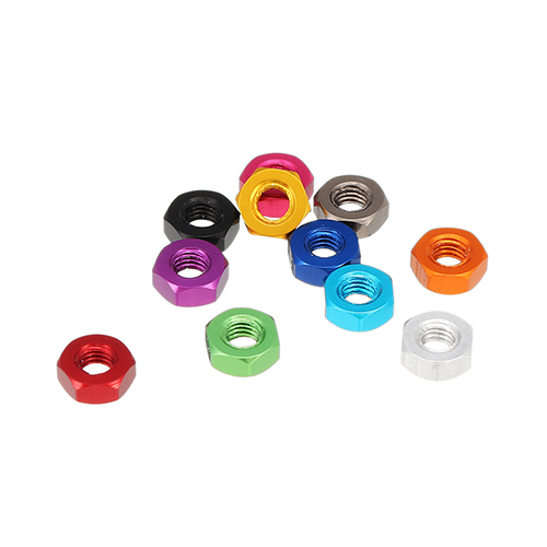 colored hex Nuts