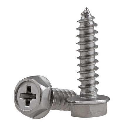 Hex flange head self tapping screw