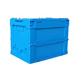 Blue color 20 Liter foldable storage box with lid