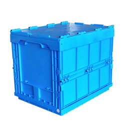 ZJXS4030325C 400*300*325 MM collapsible storage container with lid plastic foldable box